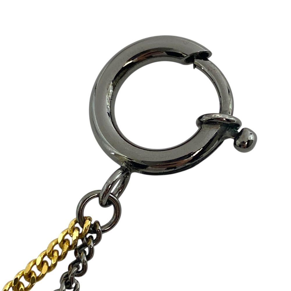 Saint Laurent Charm Key Holder Bag YSL Cassandra Logo Chain Metal Silver — view 6