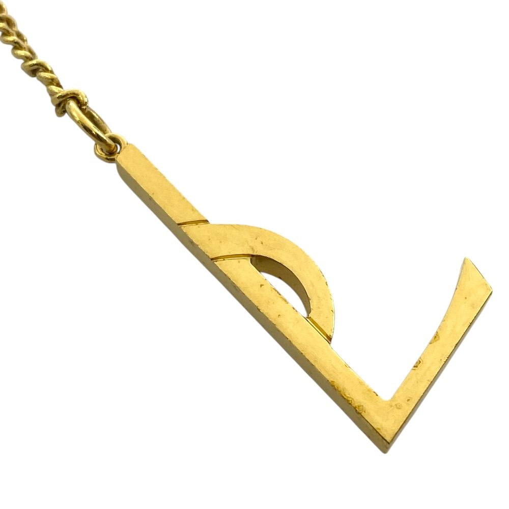 Saint Laurent Charm Key Holder Bag YSL Cassandra Logo Chain Metal Silver — view 5