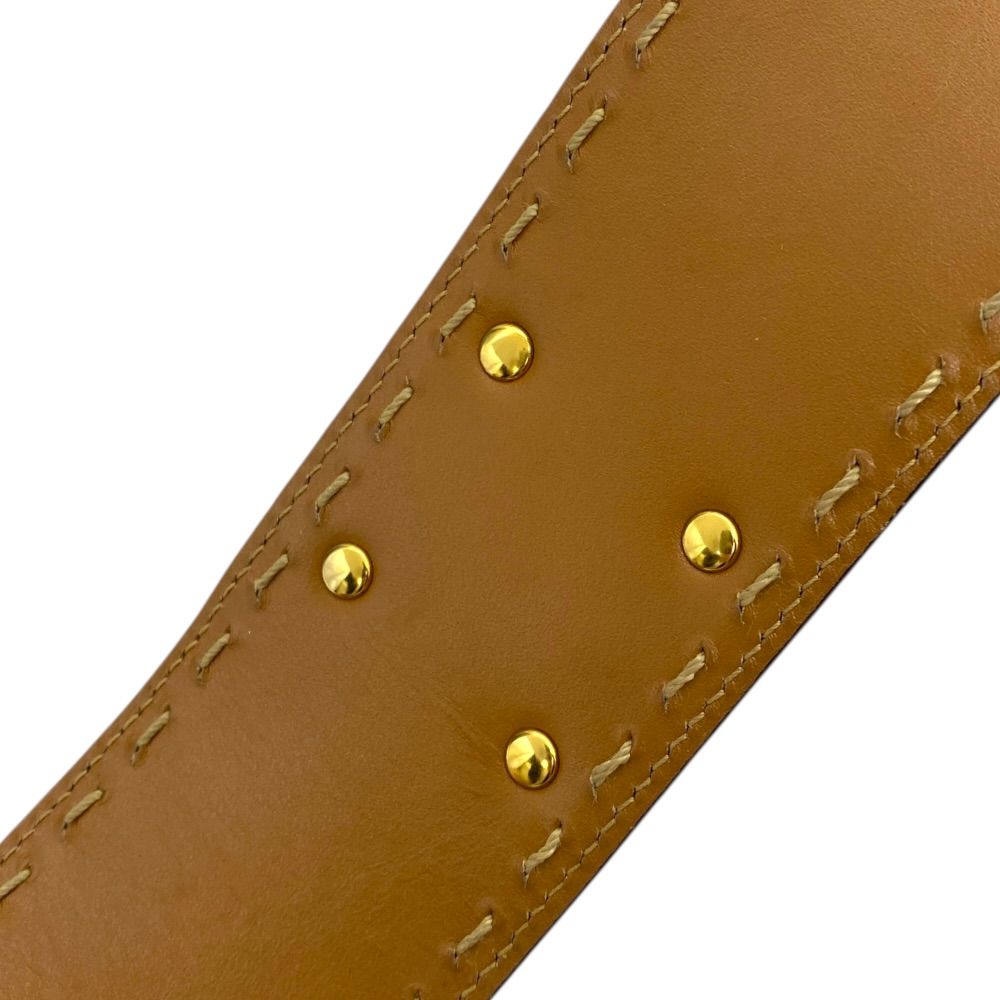 Celine Mantel Chain Belt Turnlock Leather Black Gold — view 8