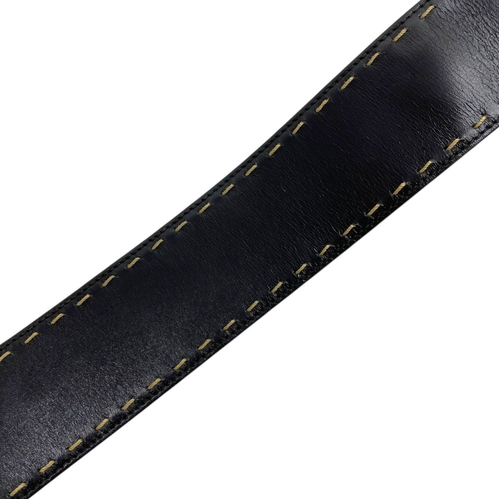 Celine Mantel Chain Belt Turnlock Leather Black Gold — view 4