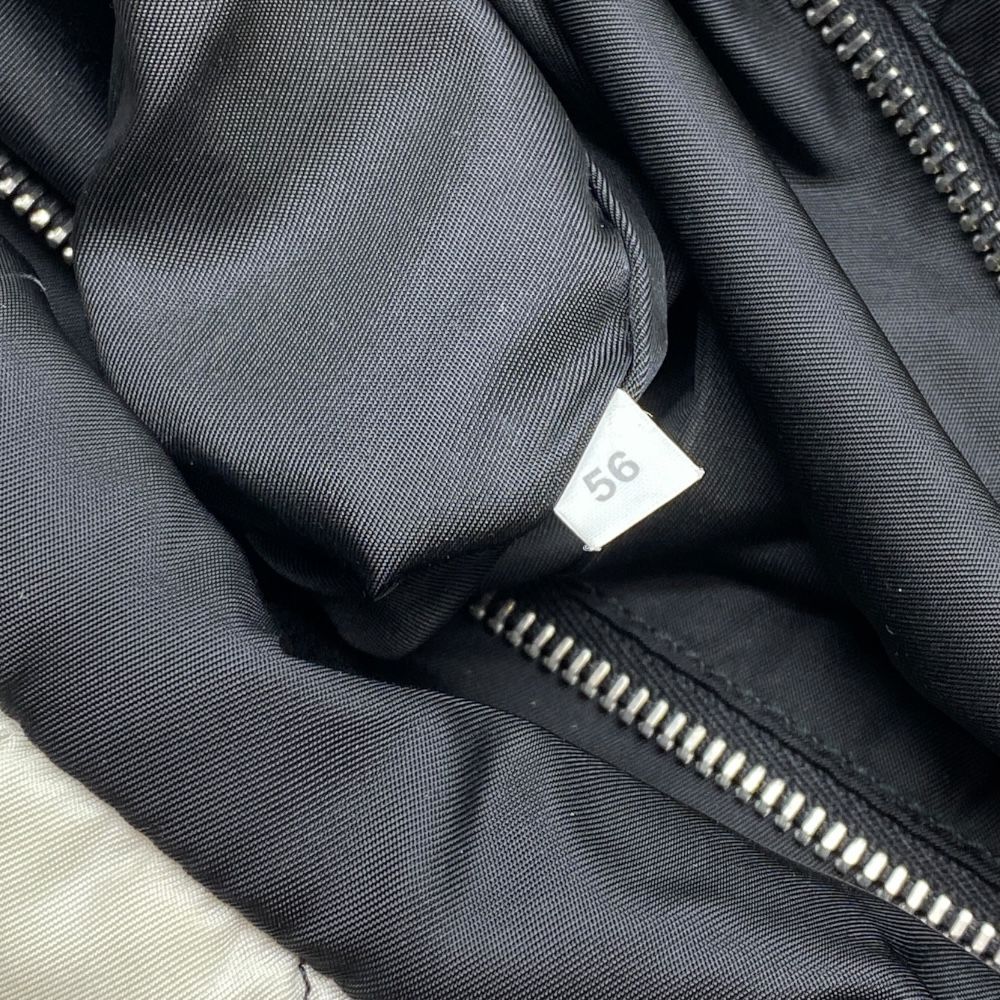 Prada Tote Re-Nylon Padded Print Triangle Logo Nylon Gray — view 8