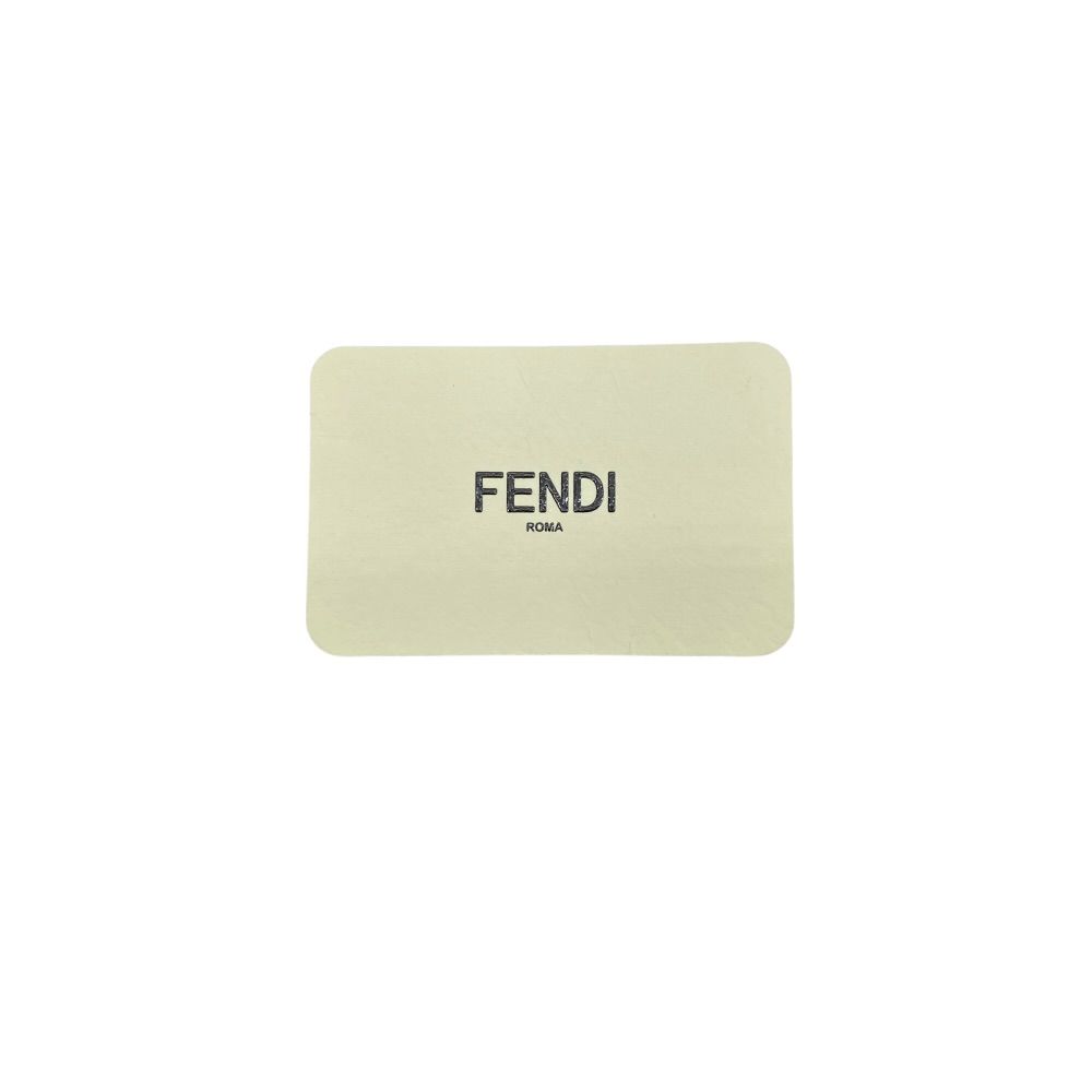 Fendi Zucca Cross FF Pattern Logo Leather Fabric Black Red — view 9