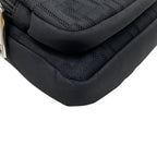 Fendi Zucca Cross FF Pattern Logo Leather Fabric Black Red — view 3