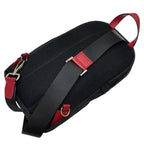 Fendi Zucca Cross FF Pattern Logo Leather Fabric Black Red — view 2