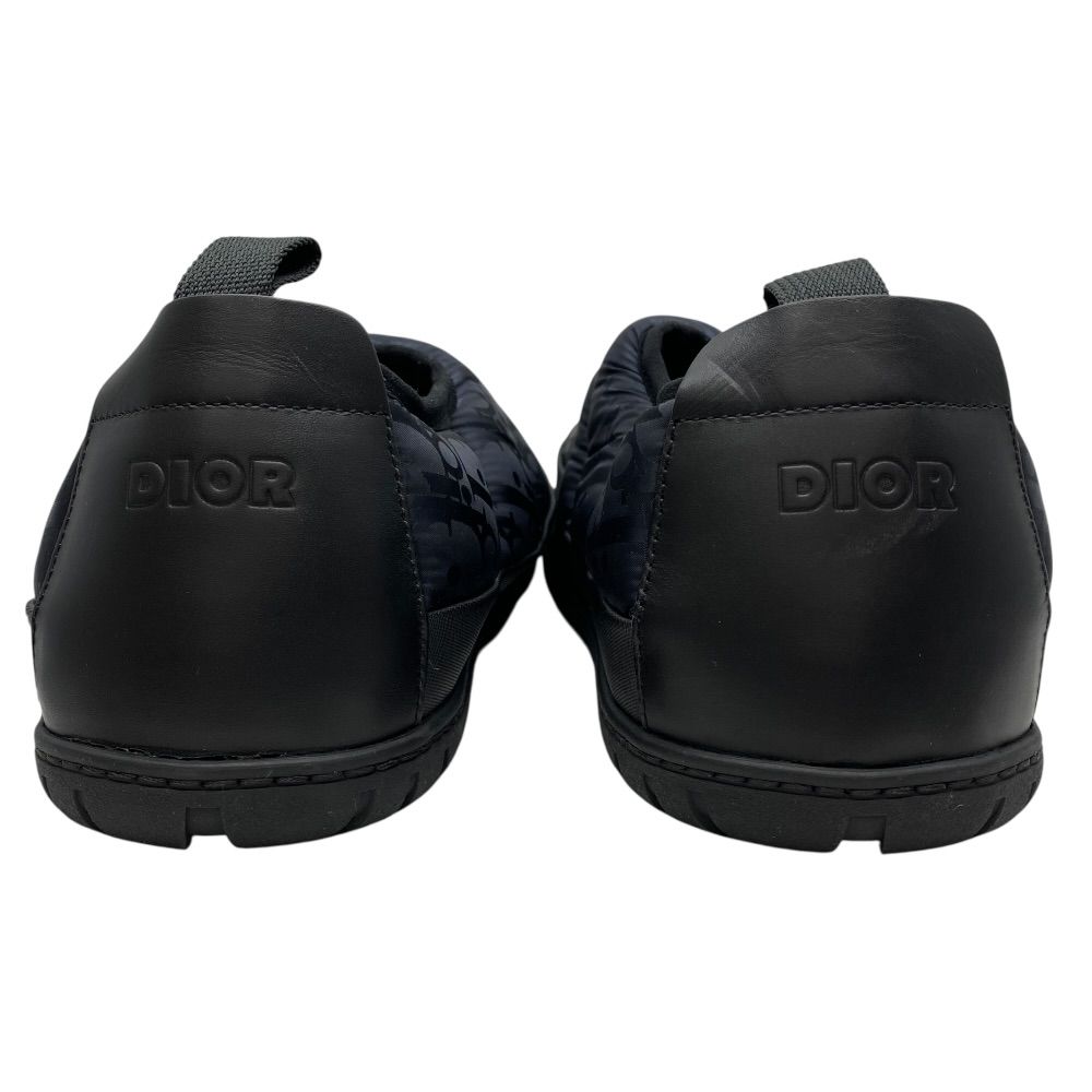 Dior Snow Slipper Flat Shoes Quilted Nylon Logo Black — view 4