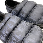 Dior Snow Slipper Flat Shoes Quilted Nylon Logo Black — view 7