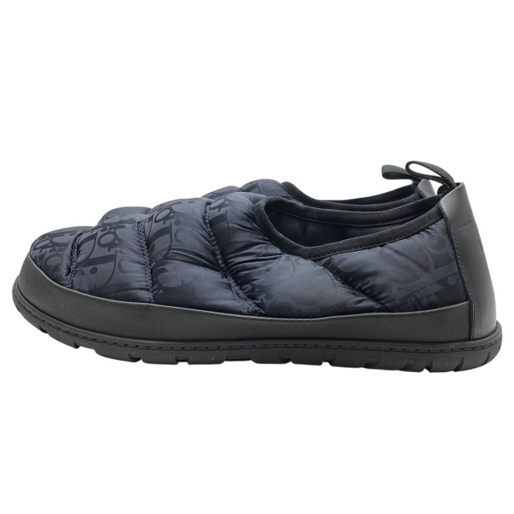 Dior Snow Slipper Flat Shoes Quilted Nylon Logo Black — view 3