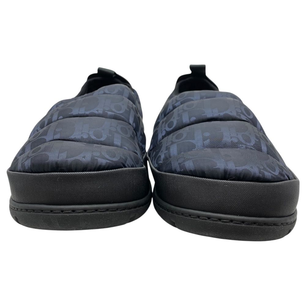 Dior Snow Slipper Flat Shoes Quilted Nylon Logo Black — view 2