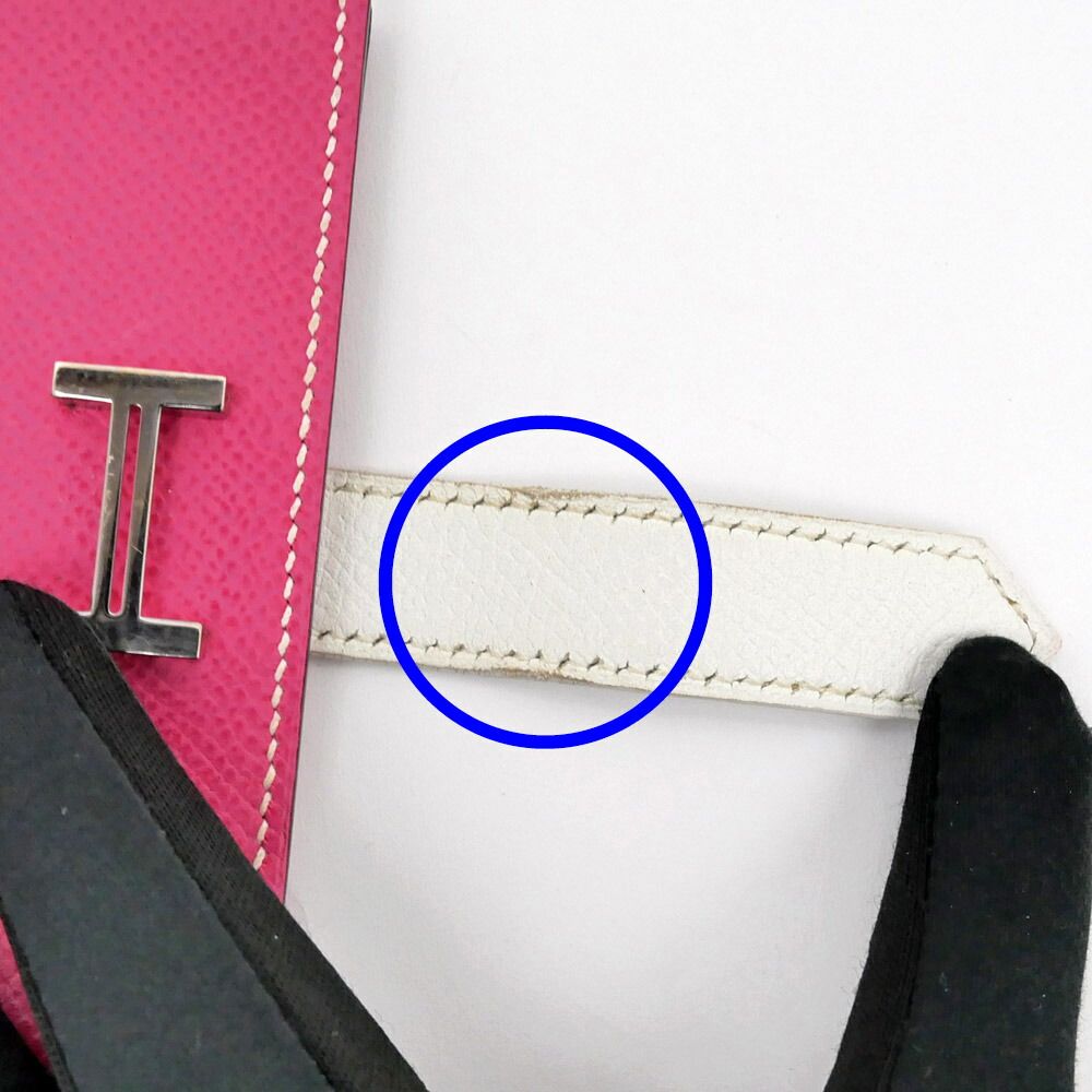 Hermes Bearn Card Case Epsom Silver Purple White — view 5