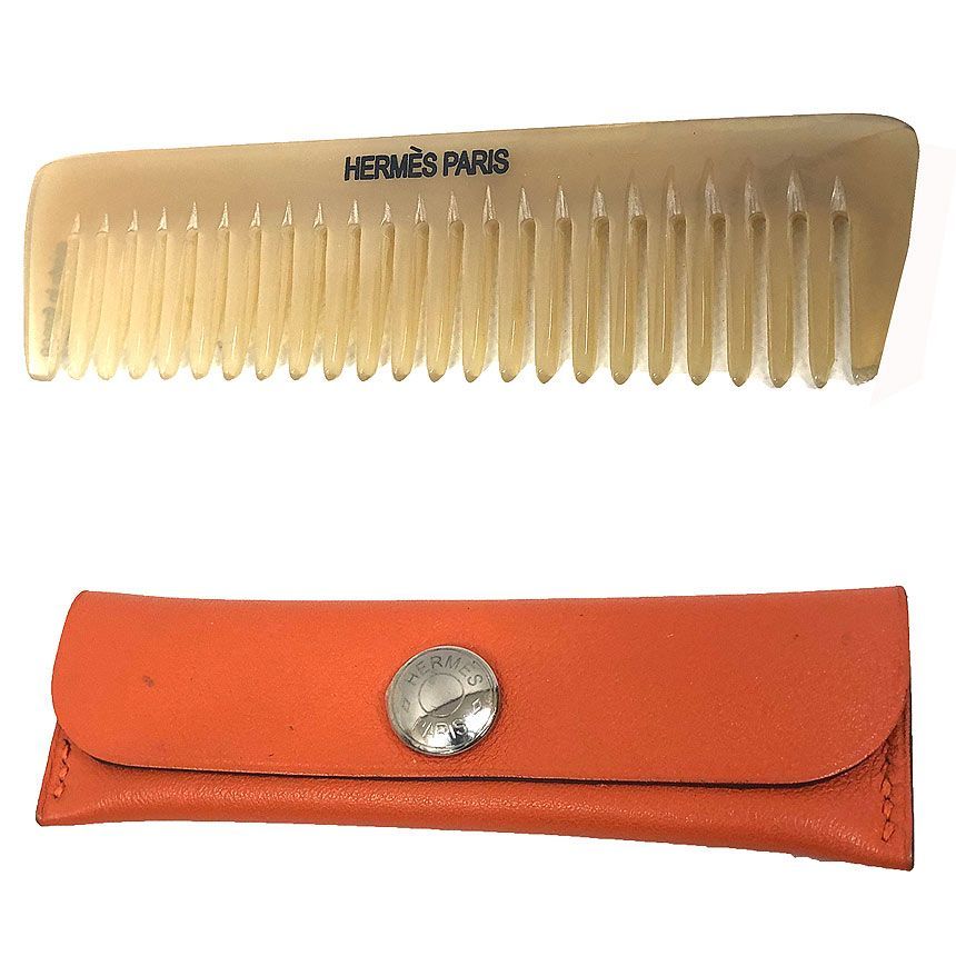 Hermes Buffalo Horn Comb Leather Case — view 2