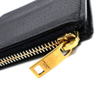 Saint Laurent Tiny Cassandra Fragment Zip Card Case Coin Black — view 4