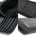 Saint Laurent Tiny Cassandra Fragment Zip Card Case Coin Black — view 5