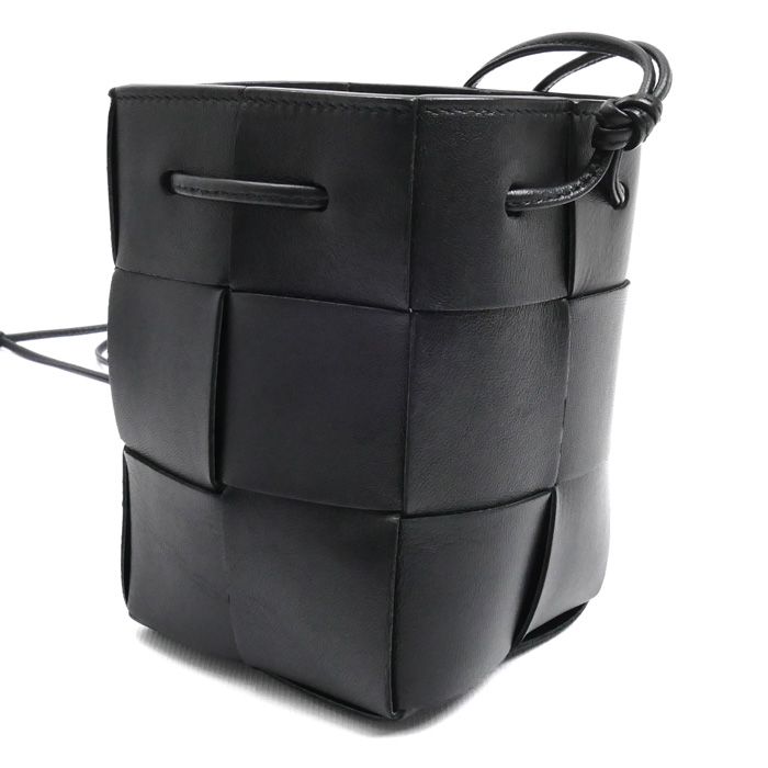 Bottega Veneta Maxi Intrecciato Cassette Mini Shoulder Bag Black — view 2