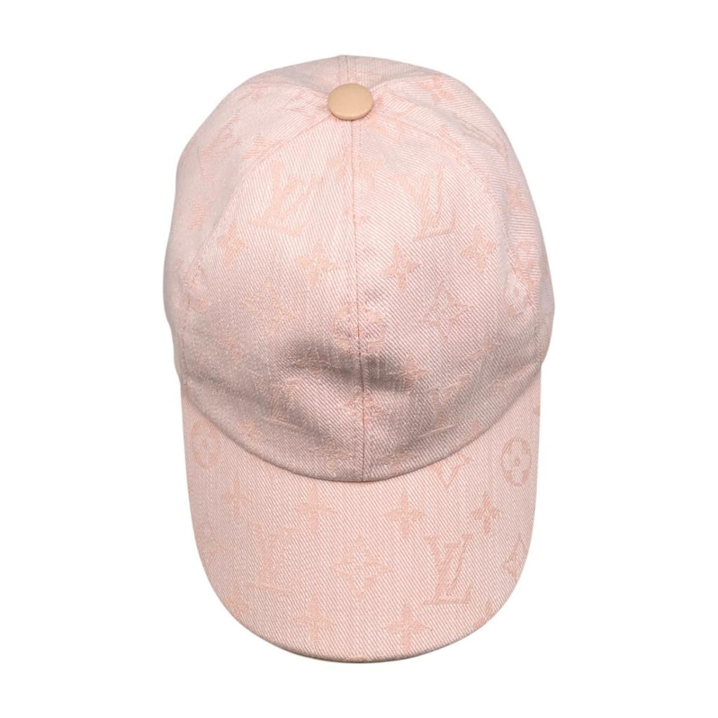 Louis Vuitton Hat Be My Cap Monogram Denim Leather Pink — view 5