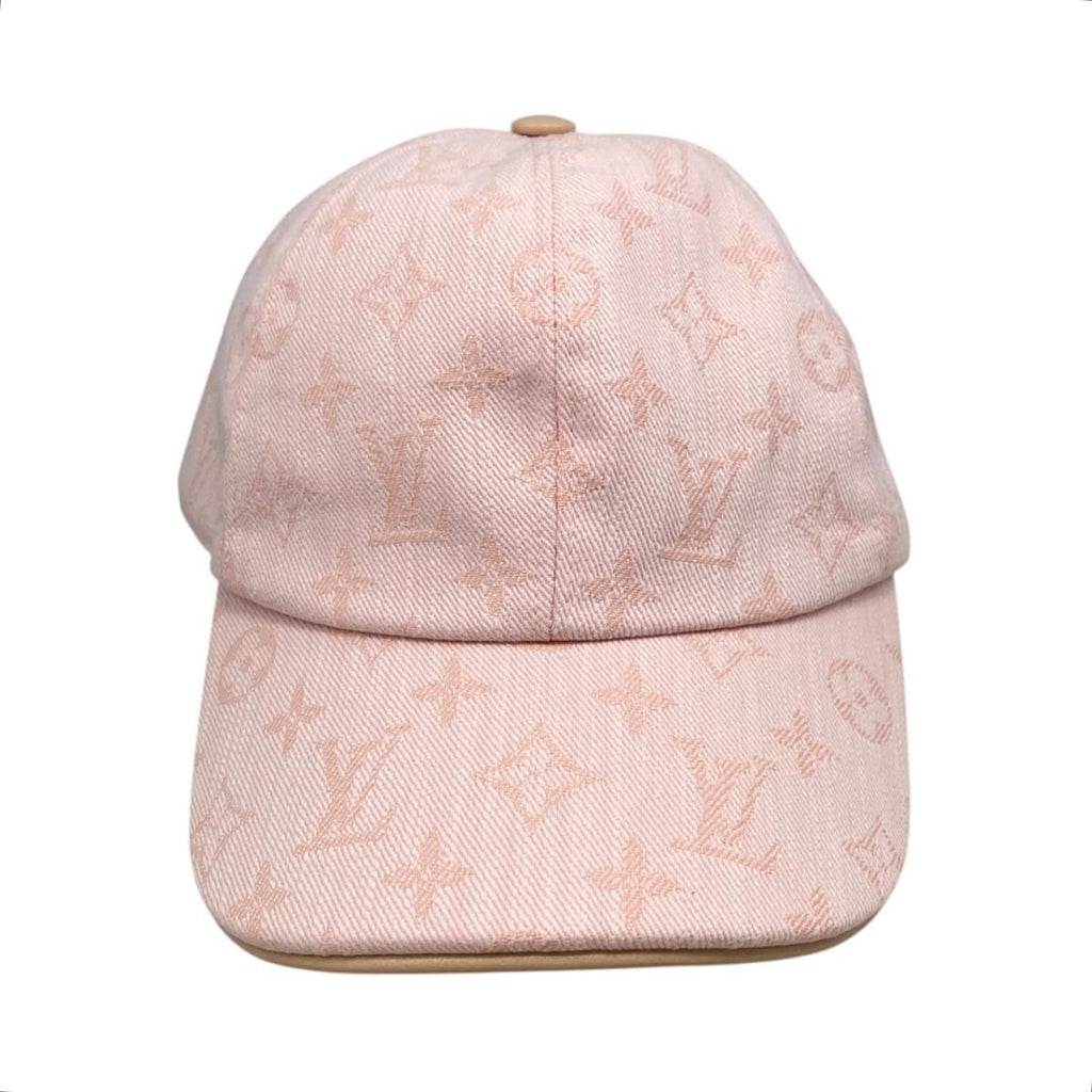Louis Vuitton Hat Be My Cap Monogram Denim Leather Pink — view 3