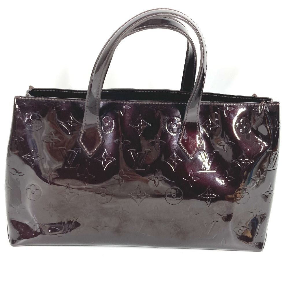 Louis Vuitton Handbag Wilshire PM Monogram Vernis Canvas Amarante Purple — view 2