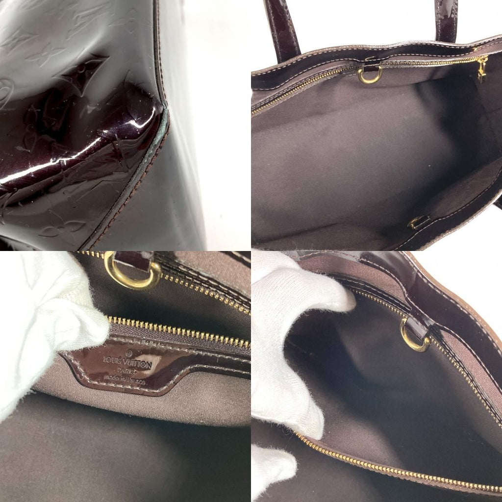 Louis Vuitton Handbag Wilshire PM Monogram Vernis Canvas Amarante Purple — view 8