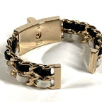 Chanel Bangle CC Logo Chain Metal Black — view 3