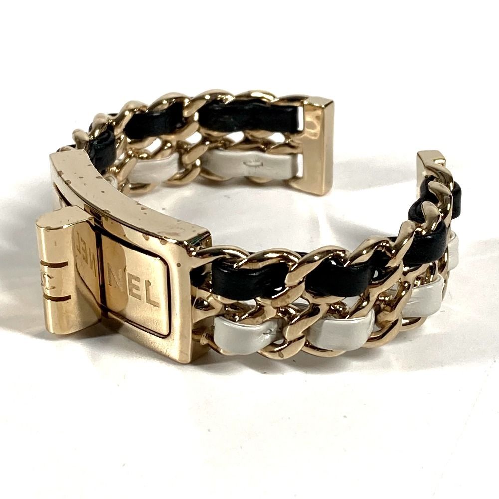 Chanel Bangle CC Logo Chain Metal Black — view 2