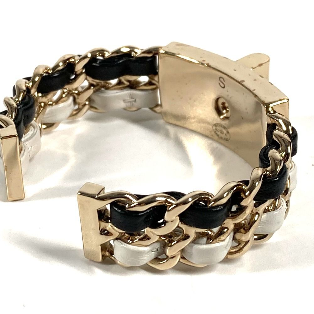 Chanel Bangle CC Logo Chain Metal Black — view 4