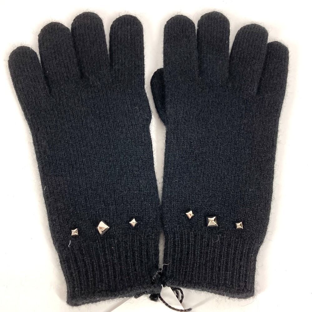 Hermes Gloves Studded Medley Cashmere Black — view 2