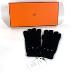 Hermes Gloves Studded Medley Cashmere Black — view 3
