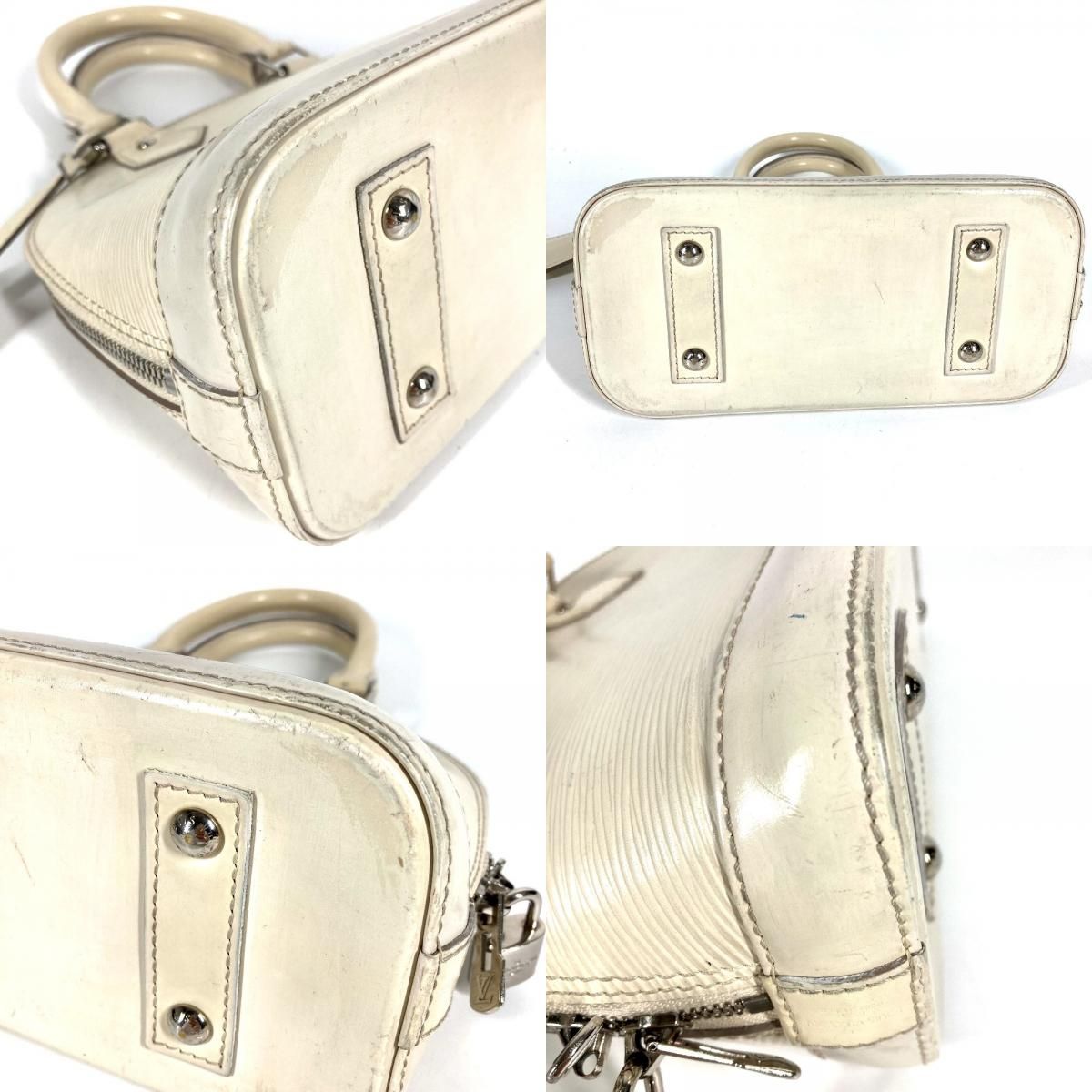 Louis Vuitton Handbag Alma BB Epi Leather Yvoir White — view 7