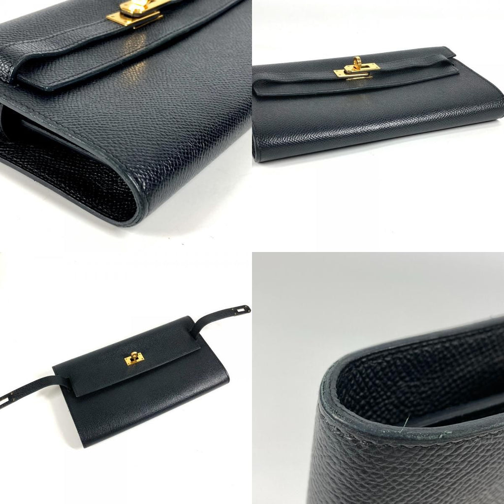 Hermes Long Wallet Kelly to Go Epsom Black — view 7