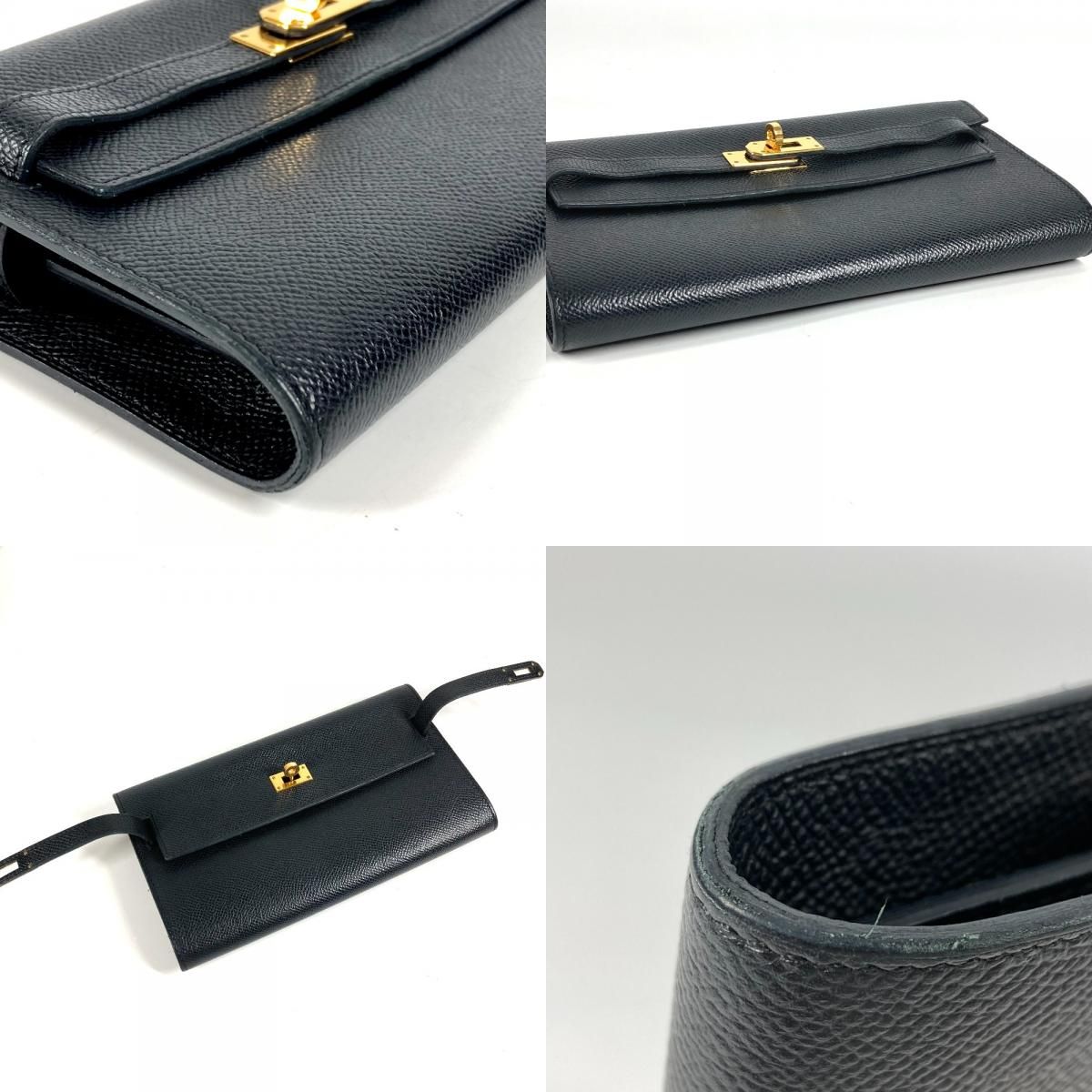 Hermes Long Wallet Kelly to Go Epsom Black — view 7
