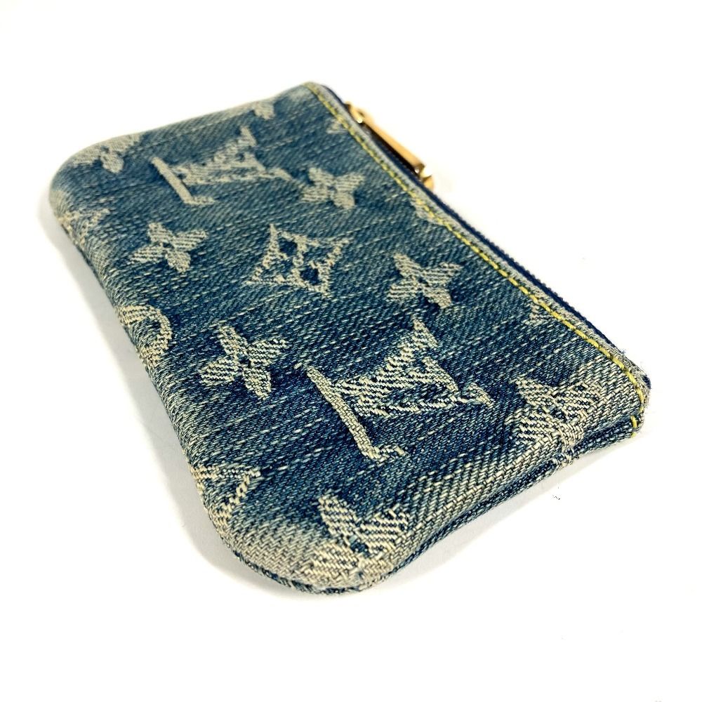 Louis Vuitton Coin Case Pochette Cles Monogram Denim Blue — view 3
