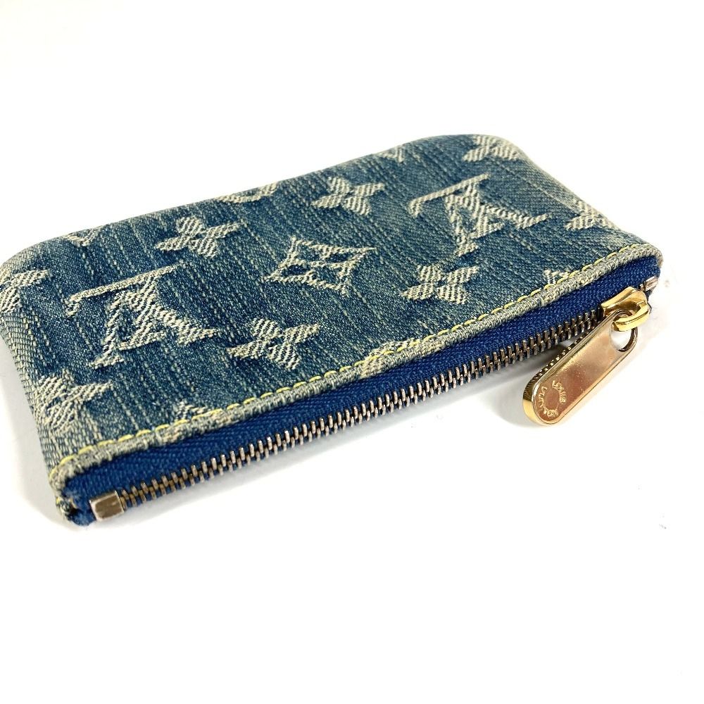 Louis Vuitton Coin Case Pochette Cles Monogram Denim Blue — view 4