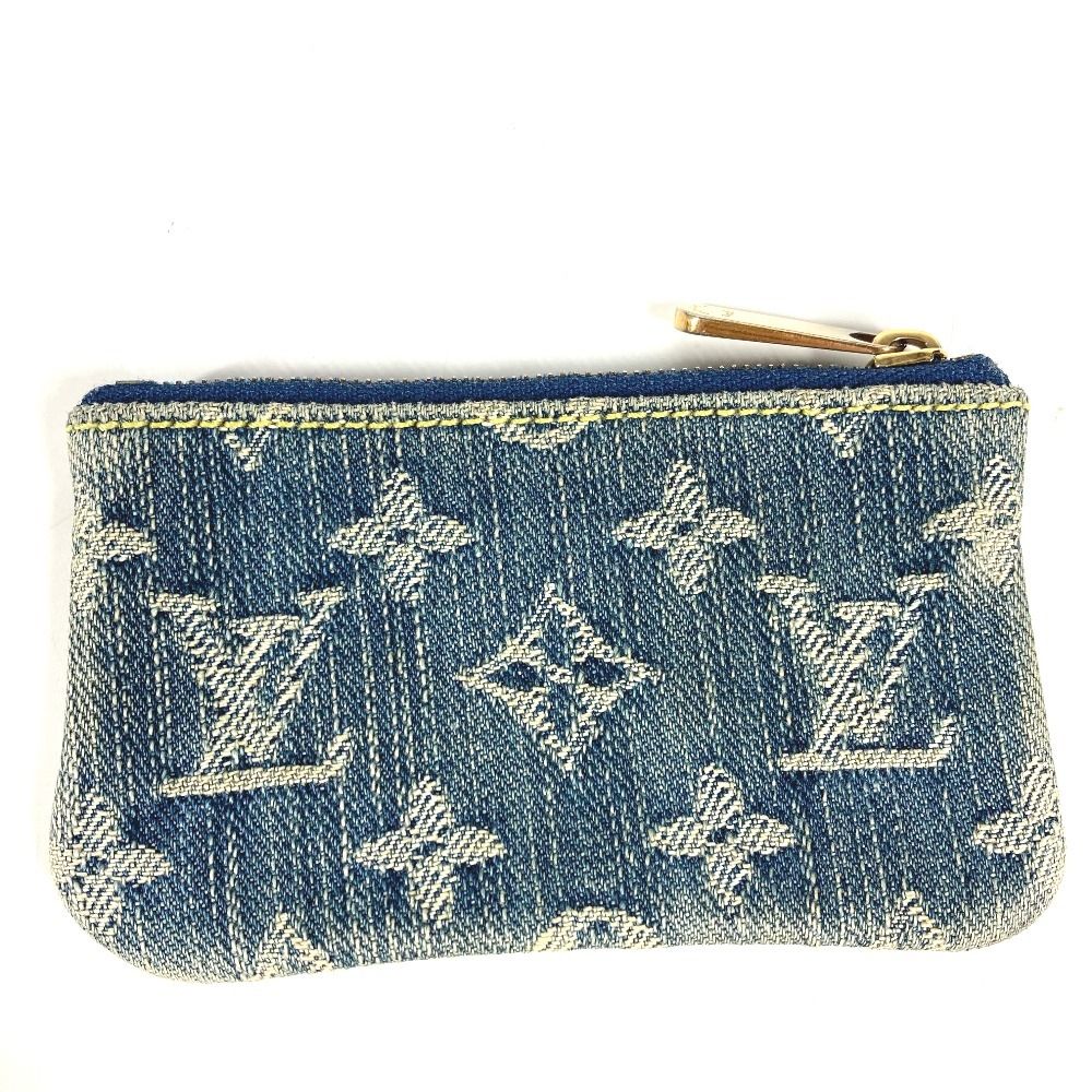 Louis Vuitton Coin Case Pochette Cles Monogram Denim Blue — view 6