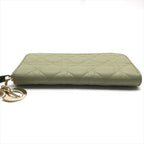 Dior Cannage Leather Wallet Green — view 4