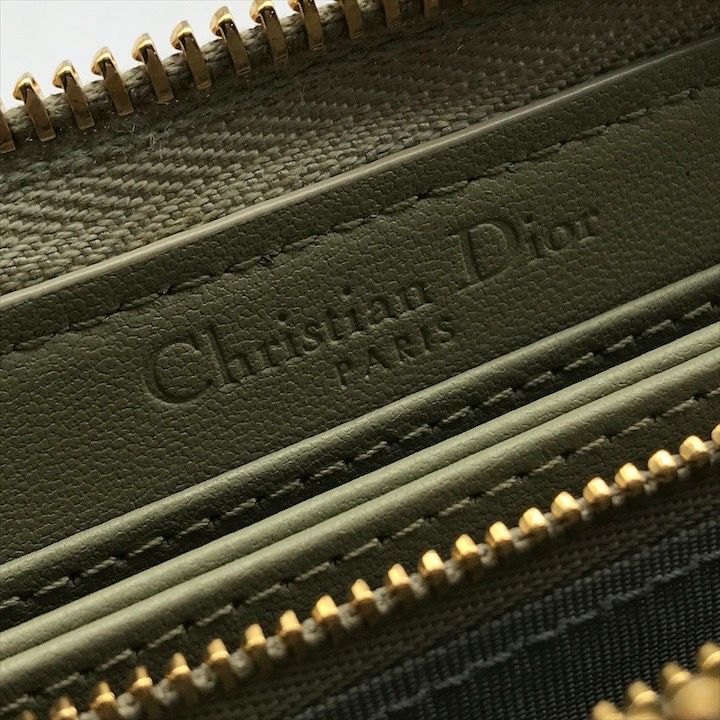 Dior Cannage Leather Wallet Green — view 9