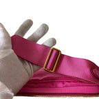 Prada Nylon Canvas Shoulder Bag Pink — view 5