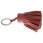 Hermes Carmen Key Charm Bag Ring Pink Leather Agneau Milo Silver — view 3