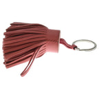 Hermes Carmen Key Charm Bag Ring Pink Leather Agneau Milo Silver — view 4