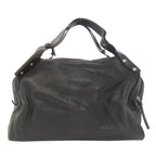 Chanel Quilted Silver Tote Grained Calfskin — view 2