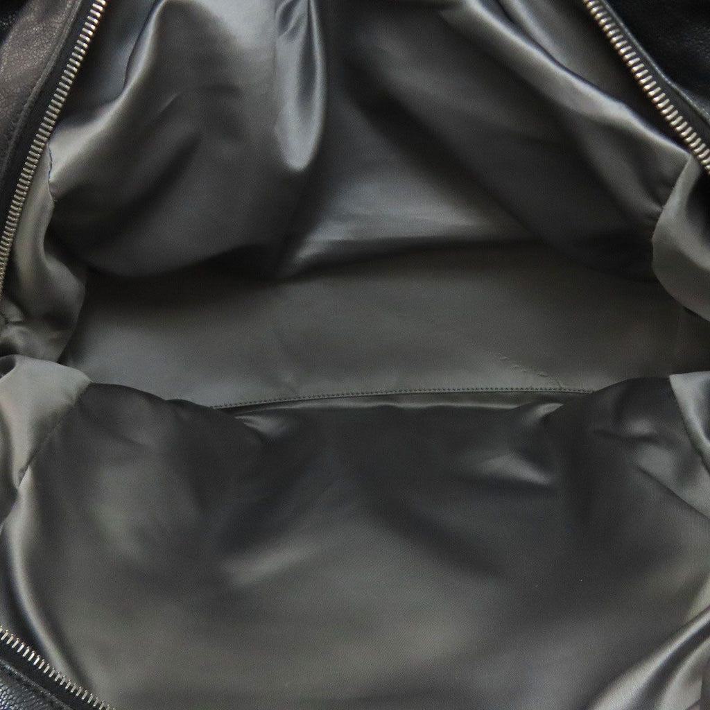 Chanel Quilted Silver Tote Grained Calfskin — view 6
