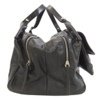 Chanel Quilted Silver Tote Grained Calfskin — view 3