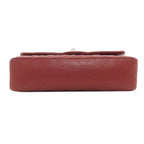 Chanel Quilted Double Flap Silver Shoulder Bag Grained Calfskin — view 4