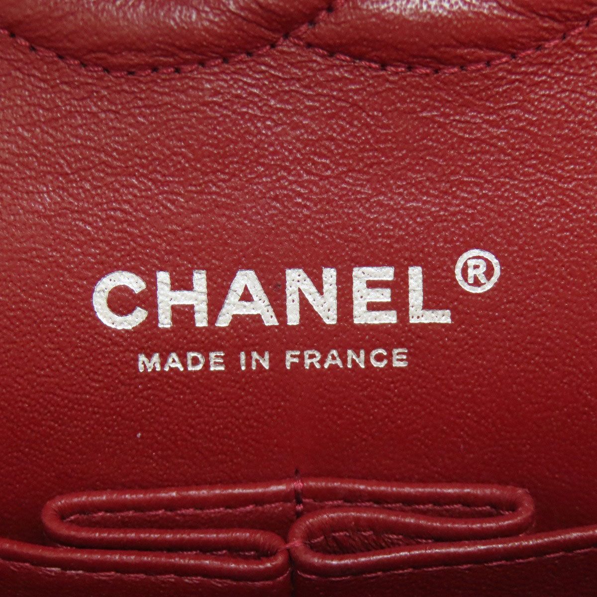 Chanel Quilted Double Flap Silver Shoulder Bag Grained Calfskin — view 7