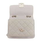 Chanel Half CC Logo Silver Shoulder Bag — view 5