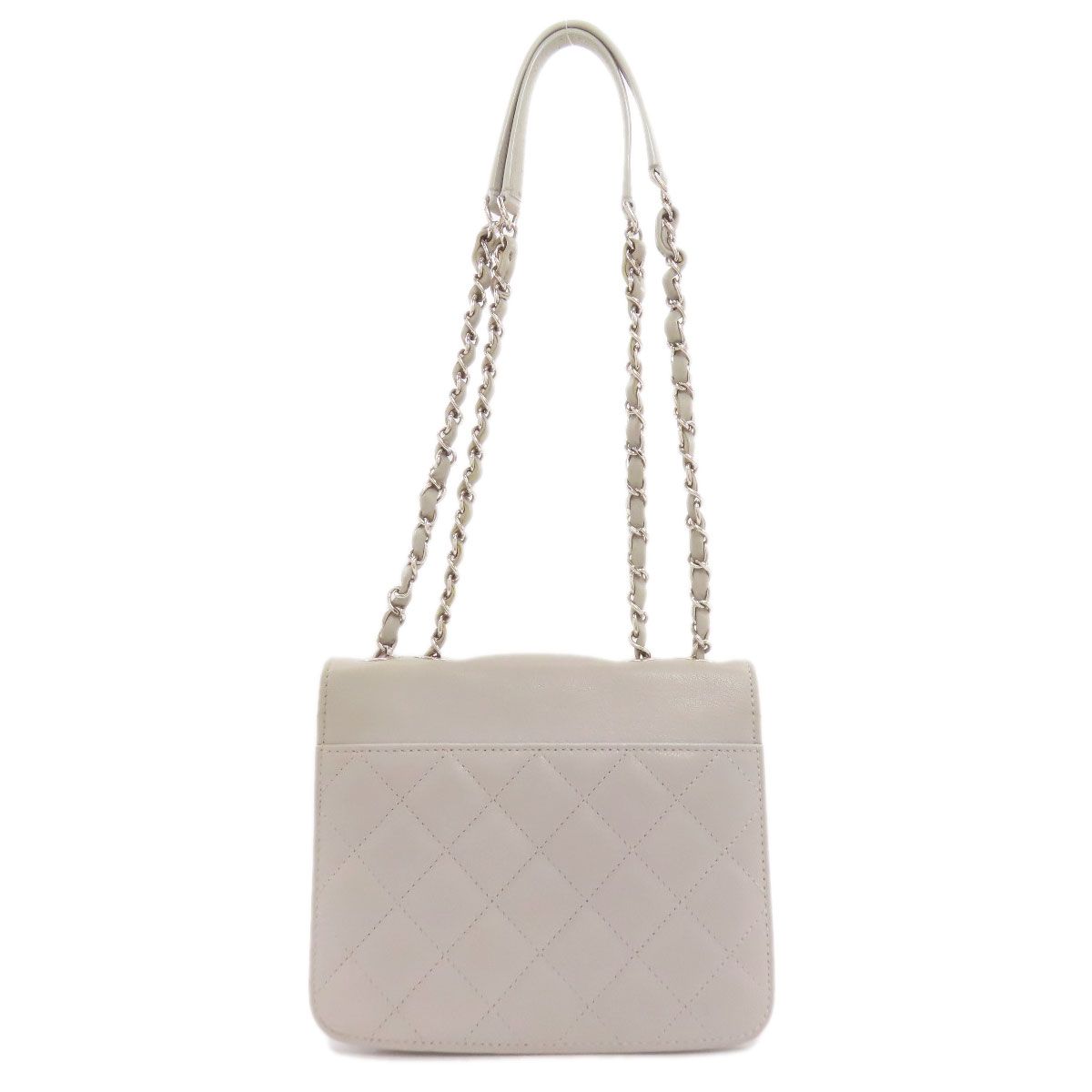 Chanel Half CC Logo Silver Shoulder Bag — view 2
