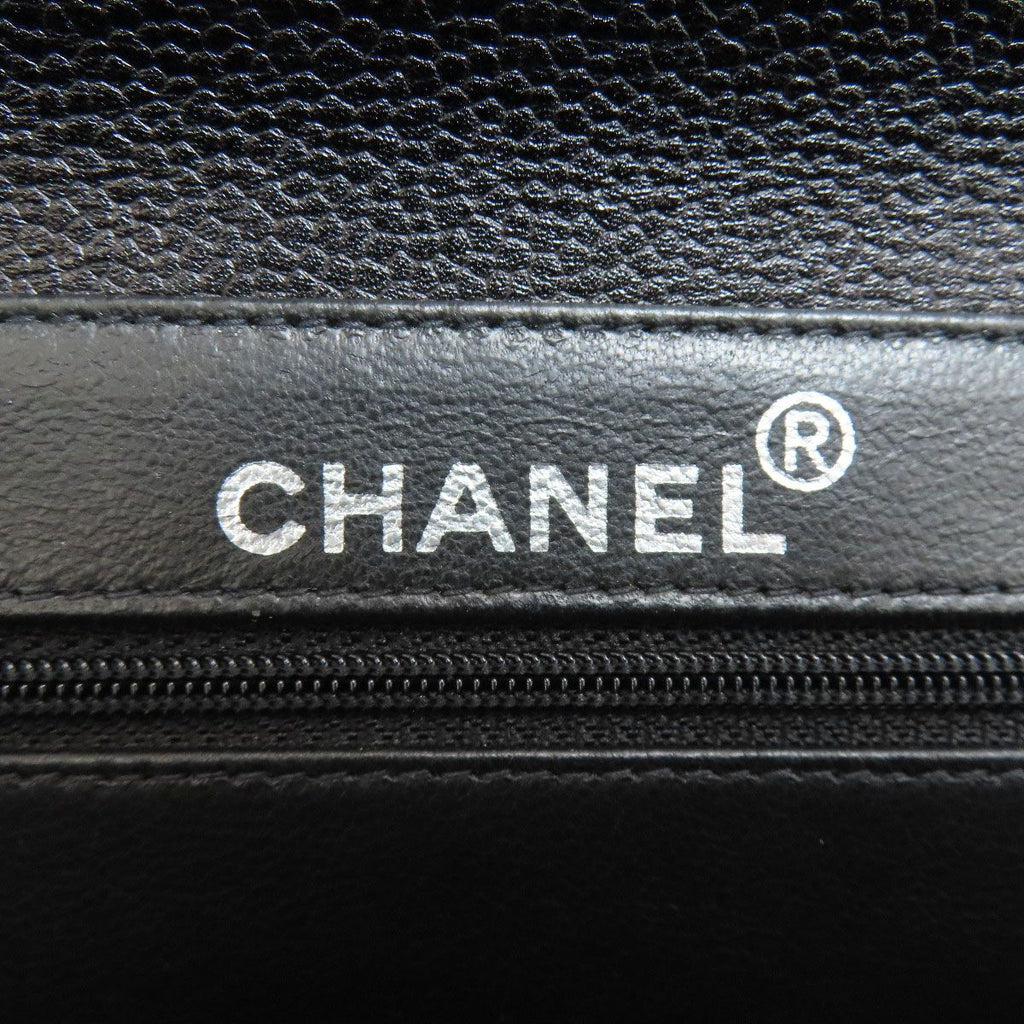 Chanel Quilted Double Face Silver Handbag Grained Calfskin — view 7
