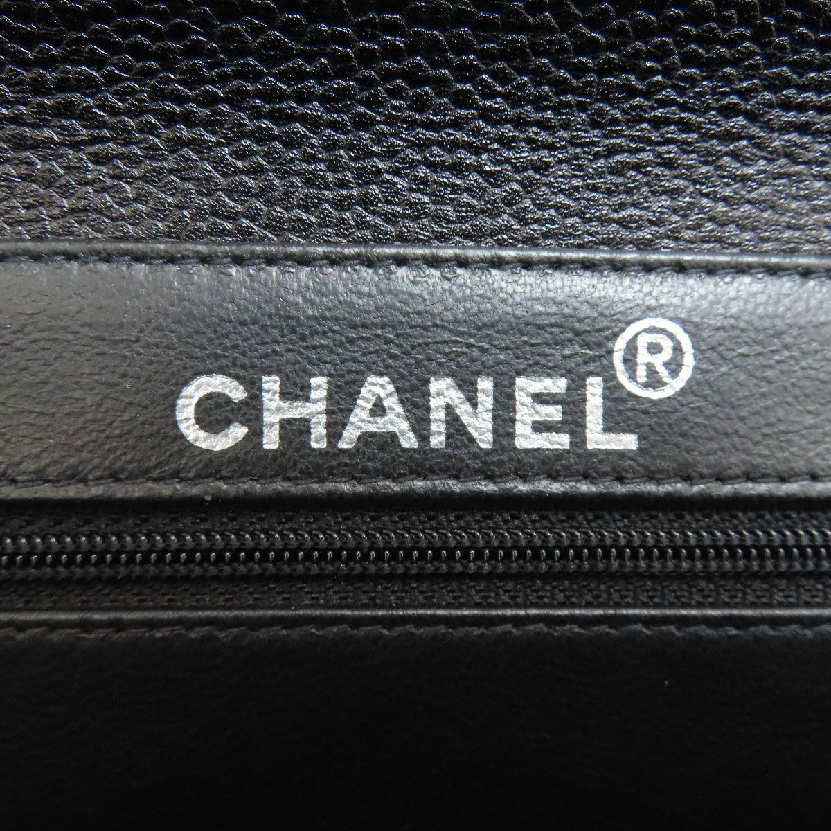 Chanel Quilted Double Face Silver Handbag Grained Calfskin — view 7