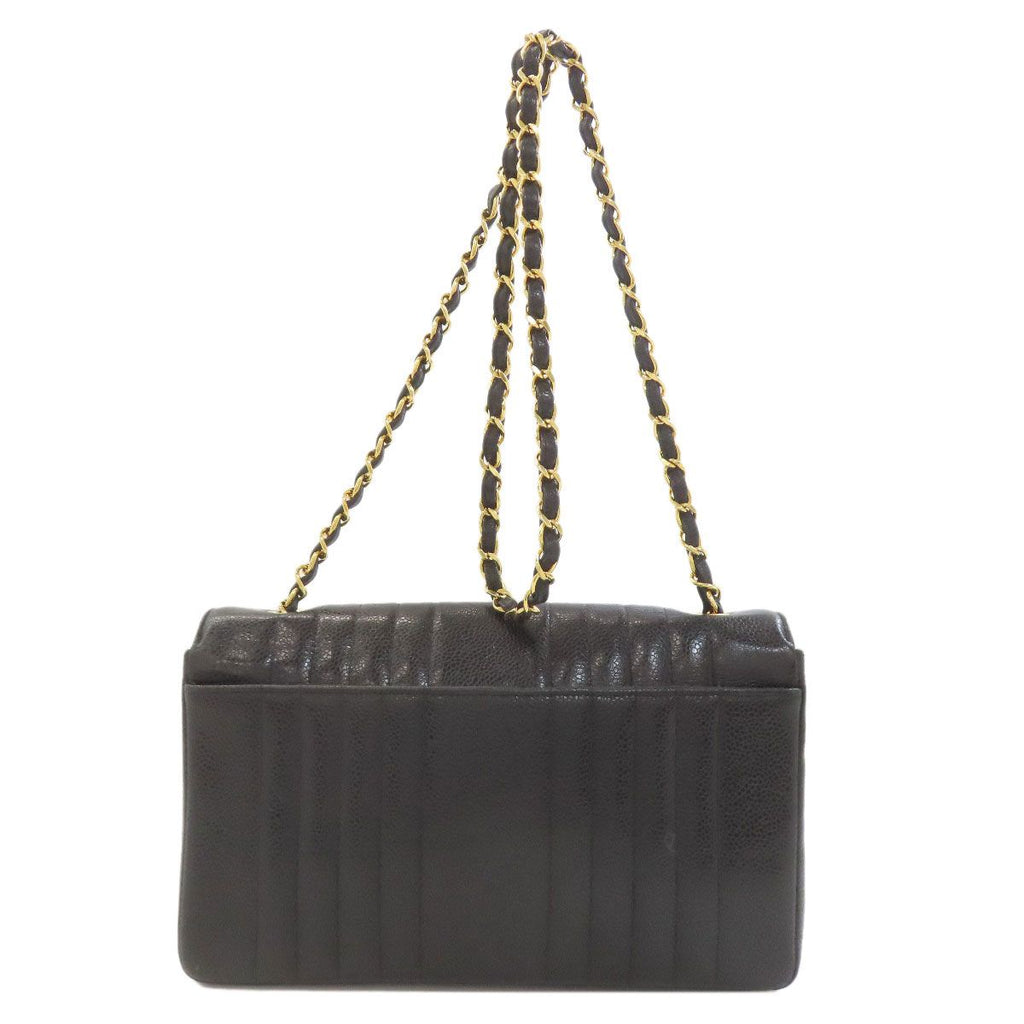 Chanel Mademoiselle Chain Shoulder Gold Bag Grained Calfskin — view 2
