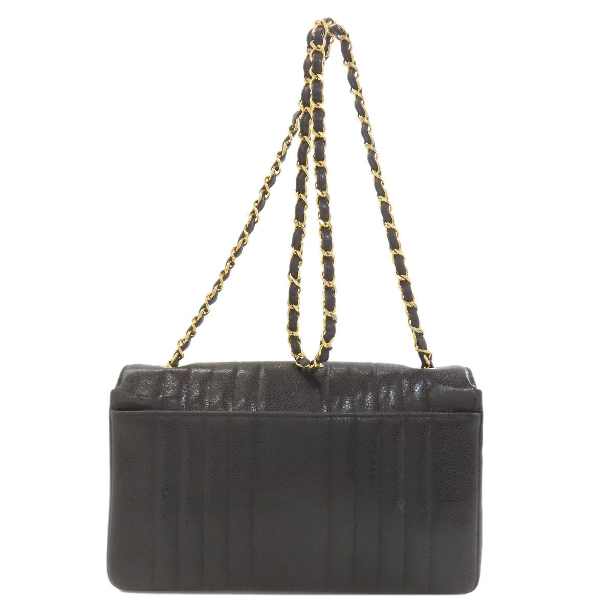 Chanel Mademoiselle Chain Shoulder Gold Bag Grained Calfskin — view 2