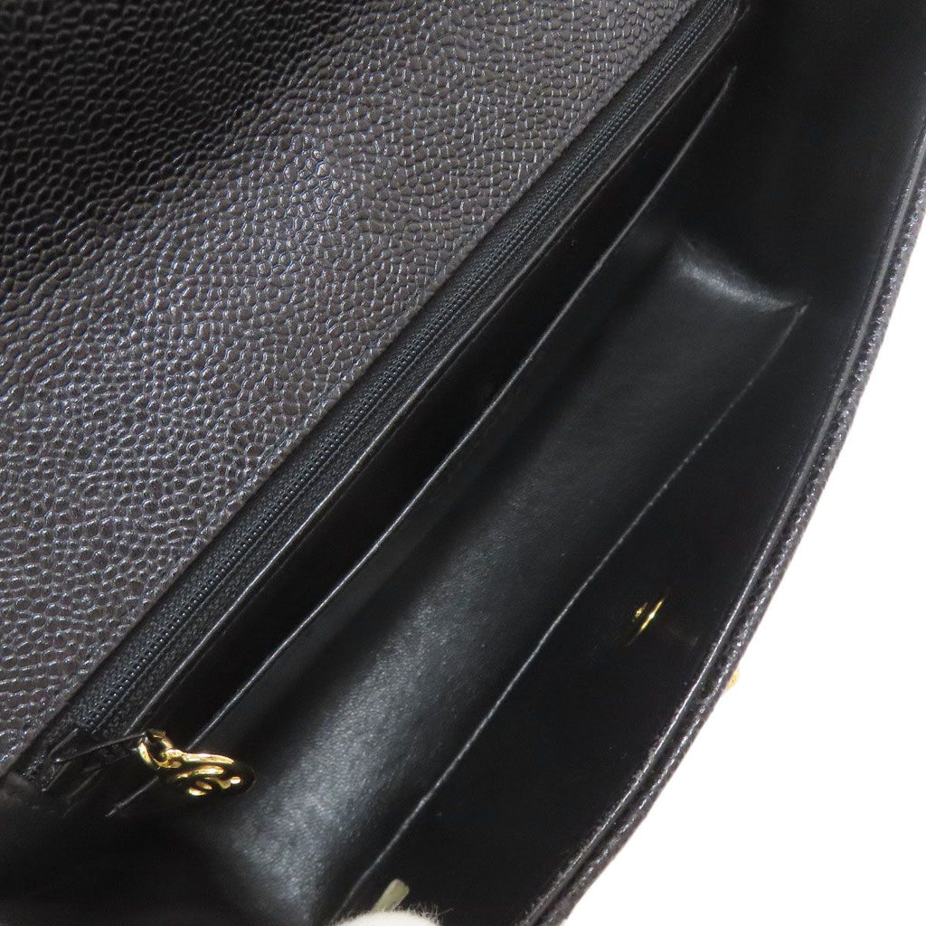 Chanel Mademoiselle Chain Shoulder Gold Bag Grained Calfskin — view 5