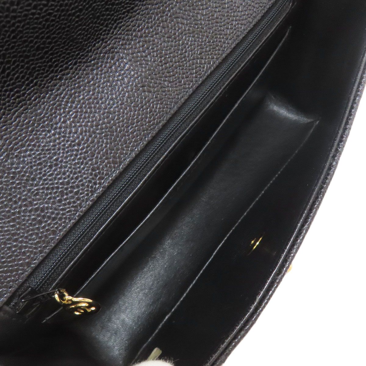 Chanel Mademoiselle Chain Shoulder Gold Bag Grained Calfskin — view 5